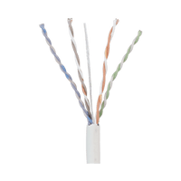 Bobina de Cable UTP 305 Metros (1000 Pies) de Cobre, TX5e, PanNet, Blanco, Categoría 5e, 24 AWG, CMP (Plenum), de 4 Pares