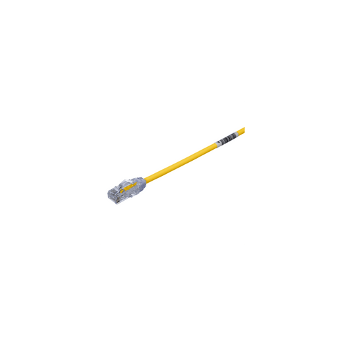 Cable de Parcheo UTP Cat6A, CM/LSZH, Diámetro Reducido (28AWG), Color Amarillo, 1.52 Metros (5 Pies)