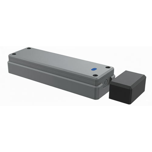 Sensor de Puerta Peatonal Inalámbrico / Tecnología Trio-Frequency Anti Interferencias / Alcance Magnético 25 mm / Batería 3.6V 2600mAh / Vida Útil 2 Años / Compatible con Puertas Seccionales y Batientes / Sensor H