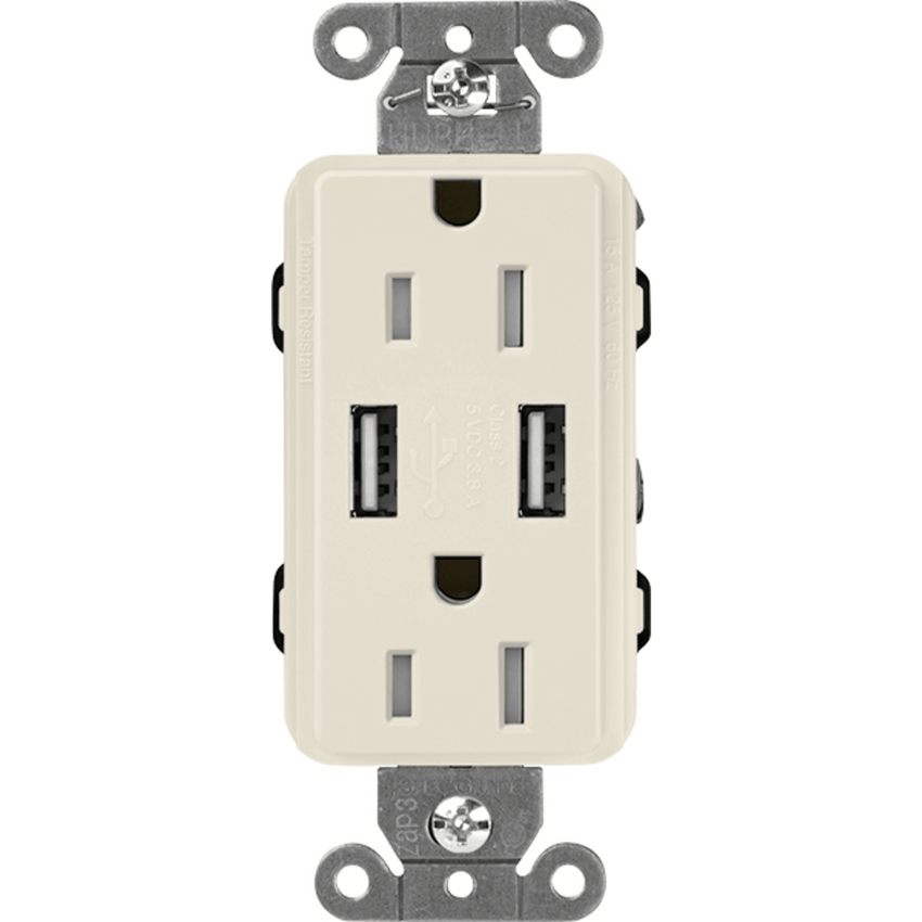 Receptáculo 15 A con puerto USB