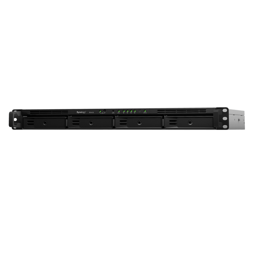Unidad de Expansión Synology RX418 | 4 Bahías SATA HDD/SSD 3.5" y 2.5" | eSATA | Profundidad 30 cm | Compatible con RackStation 1U | Administración DSM.