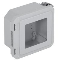 Caja Impermeable De Fibra De Vidrio, 6.77" (17.19cm) Alto x 6.77" (17.19cm) Ancho x 4.06" (10.31cm) Profundidad, Con Ventanilla, Listado UL/cUL, Hecho En EE.UU, Serie EnviroArmour®