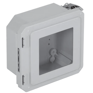 Caja Impermeable De Fibra De Vidrio, 6.77" (17.19cm) Alto x 6.77" (17.19cm) Ancho x 4.06" (10.31cm) Profundidad, Con Ventanilla, Listado UL/cUL, Hecho En EE.UU, Serie EnviroArmour®