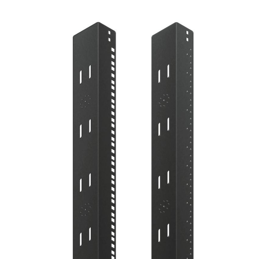 Ángulo roscado de 19 pulgadas para rack ProLine, ajuste de 2000 mm, de acero, negro
