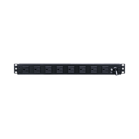 PDU Básico de Montaje en Rack, Con 10 Salidas NEMA 5-15R y Protección Contra Sobretensiones,  Enchufe de Entrada NEMA 5-15P, de 19in, 1UR, 15 Amp, 120 Vca