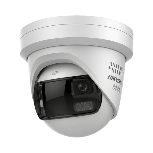[PROTECCIÓN ACTIVA] Turret IP Panorámica 16  Megapixel / 180° / Imagen a Color 24/7 / PoE / WDR 130° / IP67 / ACUSENSE / Protección Activa (Luz Estroboscópica y Alarma Audible) / MicroSD