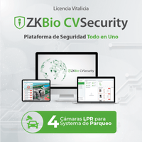 Licencia ZKBio CVSecurity Estacionamiento / 4 Carriles / Reconocimiento de Placas LPRS1000