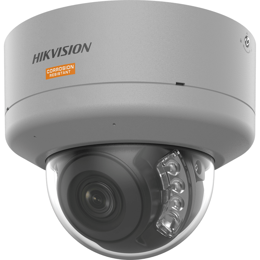 Domo IP 8 Megapixel / Lente Mot. 2.7 a 13.5 mm / Polimero Anticorrosivo (Ideal para Zonas Costeras o Alta Salinidad) / ColorVu / Dual Light (40 mts IR + 40 mts Luz Blanca) / WDR 130 dB / Exterior IP68 / IK10