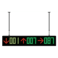 Pantalla LED de Guiado para Estacionamiento Interior/ 9 Dígitos y 3 Iconos / Multicolor 7 Colores / 1700 cd/m² de Brillo / Comunicación RS485-RJ45 / Instalación con Bracket Ajustable 560-1020 mm
