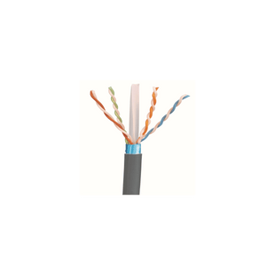 Bobina de Cable Blindado F/UTP de 4 Pares, Cat6A, Soporte de Aplicaciones 10GBase-T, LSZH (Libre de Gases Tóxicos), Color Gris, 305 Metros (1000 Pies)