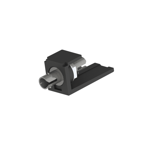 Módulo Acoplador ST Simplex, para Fibra Óptica Multimodo OM3/OM4, Tipo Mini-Com, Color Negro