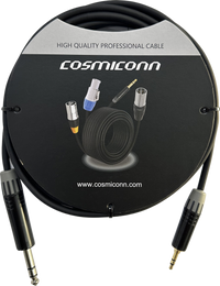 Cable 6.35mm a 3.5mm, conectores color negro MP3X-B - MTP3C-BG, length 3m