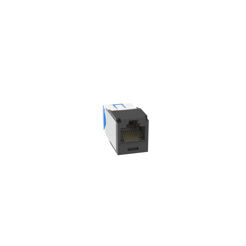 Conector Jack RJ45 Estilo TG, Mini-Com, Categor�a 6A, Con Gel Resistente a la Corrosi�n, de 8 Posiciones y 8 Cables, Color Negro