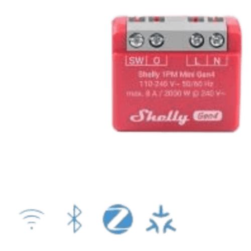 Mini Interruptor inteligente Wi-Fi 2.4 / medición de consumo, /1 canal 8A 110-240 / compatible con asistentes de voz