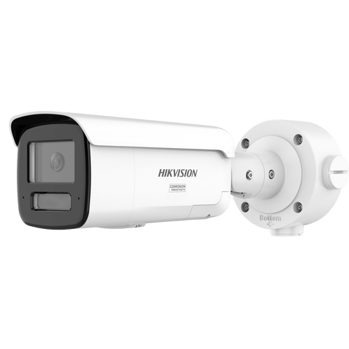 [ PROTECCIÓN ACTIVA ] Bala IP 4 Megapixel / Lente 4 mm / 60 mts IR / Exterior IP67 / Micrófono y Bocina Integrado (Audio de Dos Vías) / DARKFIGHTER / PoE+ / Luz Estroboscopica / ONVIF / Micro SD / 4 Analíticos