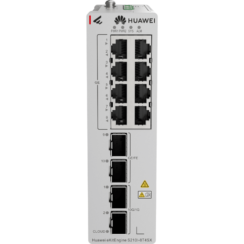 Switch Industrial eKit / 8 Puertos Gigabit + 2 SFP + 2 SFP+ / Montaje en Riel DIN / Fuente Redundante 1+1 : 9.6 a 50 VCD / Libre de licenciamiento / Gestión gratuita desde la Nube