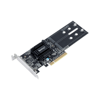 Tarjeta de Expansión M2D18 | PCIe 2.0 x8 | Compatible con NVMe y SATA SSD | 2 Ranuras M-key | Perfil Bajo y Altura Completa | Garantía de 3 Años.