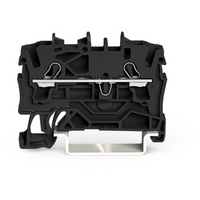 Borna de Paso Serie 2002 / 2 Conductores / Sección 2.5 mm² / Tecnología Push-in CAGE CLAMP® / Aplicaciones Ex e II / Montaje Carril DIN 35x15 y 35x7.5 / Negro / Certificaciones ATEX IECEx UL CSA