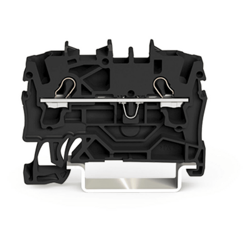 Borna de Paso Serie 2002 / 2 Conductores / Sección 2.5 mm² / Tecnología Push-in CAGE CLAMP® / Aplicaciones Ex e II / Montaje Carril DIN 35x15 y 35x7.5 / Negro / Certificaciones ATEX IECEx UL CSA