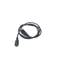 Cable con Conector Macho  ahembra (Pigtail) | Forro negro |  Alimentación para Vcc | Polarizado | Largo 1 metro | Calibre 22AWG.