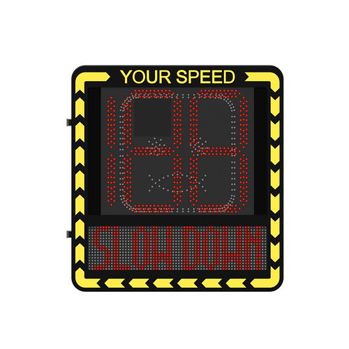 Radar de Velocidad/ Pantalla LED / Detección de Velocidad en Tiempo Real / Rango de Detección de 100 m / Hasta 32 Objetivos Detectados / IP66 / Compatible con Wi-Fi y Ethernet