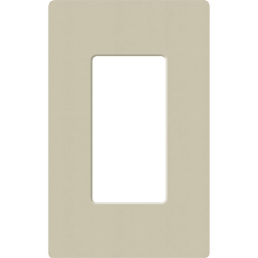 Placa de pared 1 espacio, para atenuador (dimmer), apagador ó control remoto inalámbrico LUTRON.