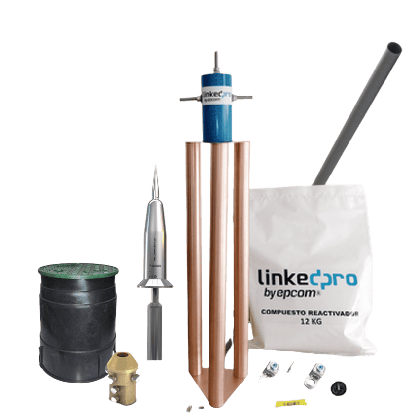 Kit Pararrayo PDC Dat Controler Plus Avance de Cebado:30 µs. Diámetro de Protección Máx: 100 m. Incluye Electrodo y Accesorios p/Torre.