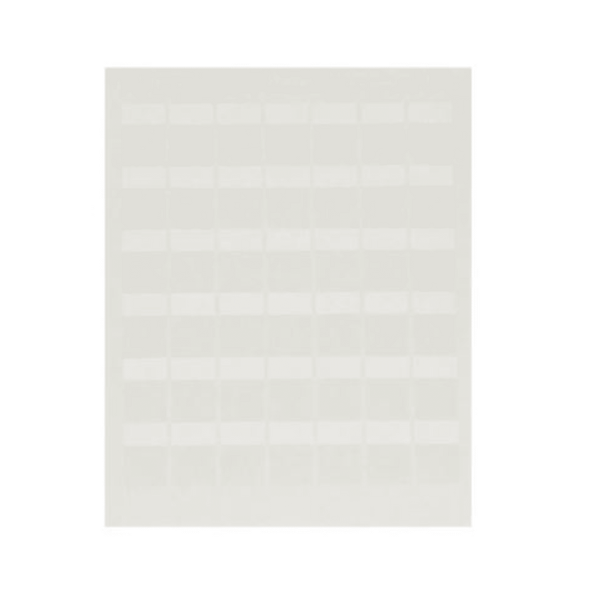 Paquete de Hojas con 2500 Etiquetas de Identificación Auto-laminadas para Impresora Láser/Inyección de Tinta, para Cables de 3 a 7.1 mm de Diámetro (12 - 10 AWG), Color Blanco