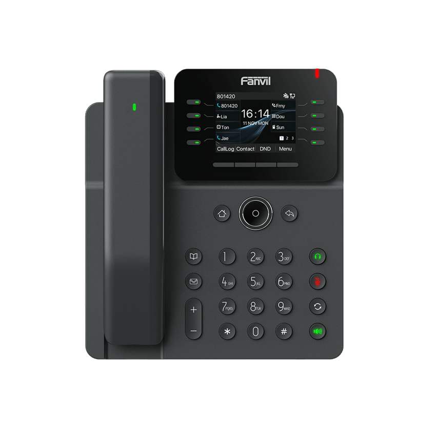 Teléfono IP / Handset Inalámbrico Bluetooth / 12 Líneas SIP / Pantalla IPS Táctil 2.8" HD / Conferencia 6 Vías / Puertos Gigabit / PoE 802.3af / OpenVPN / Hot Desking