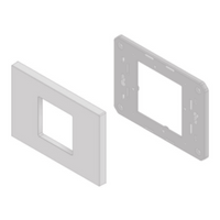 Embellecedor para Caja Americana / ABS Antimicrobiano / Blanco con Efecto de Contraste / Colocación Fácil y Rápida