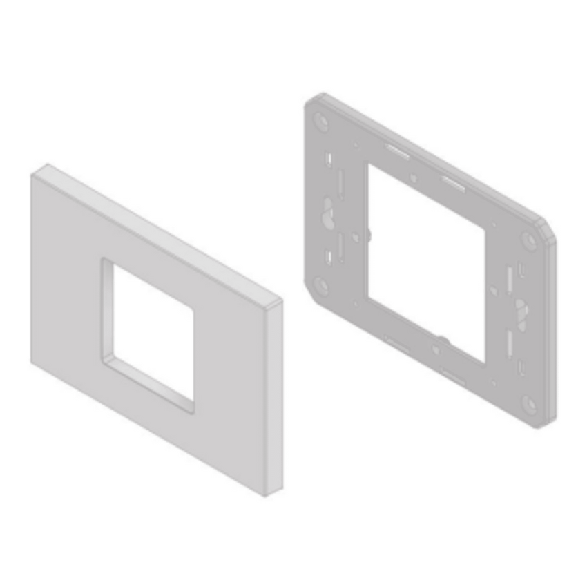 Embellecedor para Caja Americana / ABS Antimicrobiano / Blanco con Efecto de Contraste / Colocación Fácil y Rápida