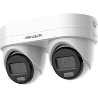 PanoVu Series / Lente Dual de 4 Megapixel / 2 Lentes Fijos de 2.8 mm / Recomendado para Pasillos o Esquinas / IP67 / IK10 / PoE / WDR 120 dB / 10 mts IR / Entrada y Salida de Audio y Alarma / MicroSD