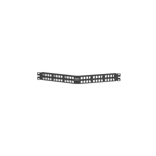 Panel de Parcheo Modular Keystone (Sin Conectores), Angulado, de 48 Puertos, 1UR