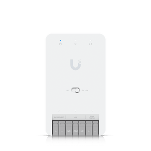 Centro de Control de Acceso Compacto Ubiquiti UniFi / Terminal de Bloqueo 12V / Entradas Adicionales Sensor y Botón / Alimentación PoE++ / Conexión para Dos Lectores o Cámaras / Uso Interior
