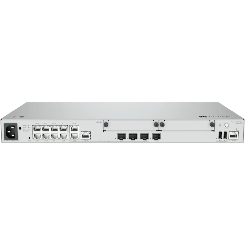 Router Empresarial / LAN: 1 SFP+ & 8×GE / WAN: 1 × SFP+ & 2×GE / 500 Usuarios / 128 APs Gestionables / 1,000 Túneles IPsec / 3 Gbps / Firewall NGFW IPS Antivirus
