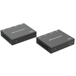Extensor de Audio | Digital Óptico y Analógico | Transmisión hasta 300 m | Soporte 48/96/192 kHz | Selección de salida en receptor | Función POC bidireccional | Plug-and-Play | Ideal para HDTV, AVR y sistemas multizona
