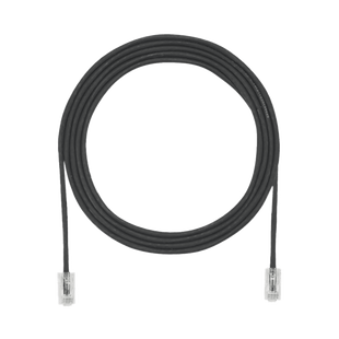 Cable de Parcheo UTP Cat6A, CM/LSZH, Diámetro Reducido (28AWG), Color Negro, 0.91 Metros (3 Pies)