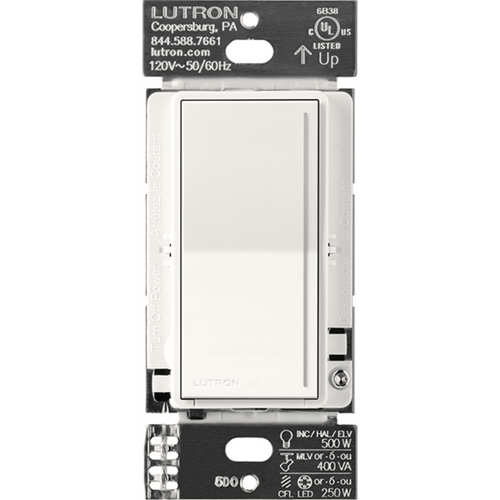 (RadioRa3) Atenuador táctil Sunnata Dimmer PRO color brilliant white, requiere cable neutro / soporta 250W LED