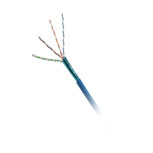 Bobina de Cable UTP de 4 Pares, Cat6A, 23 AWG, CMP (Plenum), Color Azul, 305 Metros (1000 Pies)