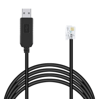 Cable Serial / RJ-9 a USB / 200 cm (6.6 ft) / Negro / Conectores USB A y RJ9