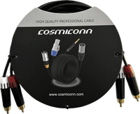 Cable 2 RCA x 2 RCA, conectores negros, con diferenciador de blanco y rojo (2x MT380-RD - 2x MT380-WH), length 2m