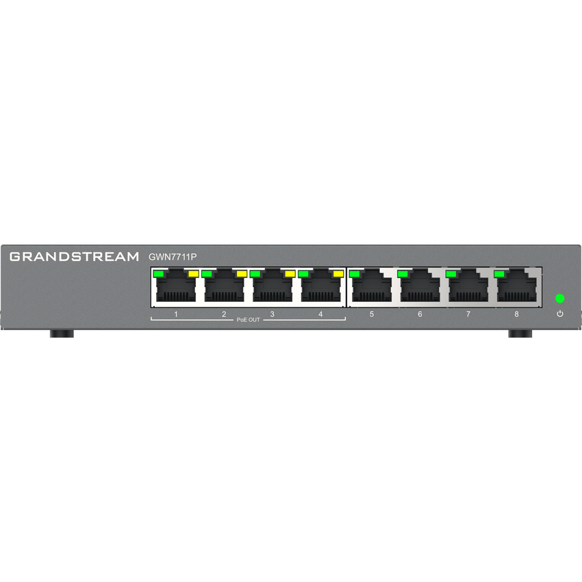 Switch de Red Administrable Capa 2 Lite / 8 Puertos Gigabit Ethernet / 4 Puertos PoE / VLAN / QoS / Snooping IGMP / Montaje en Pared y Escritorio / Compatible con GDMS