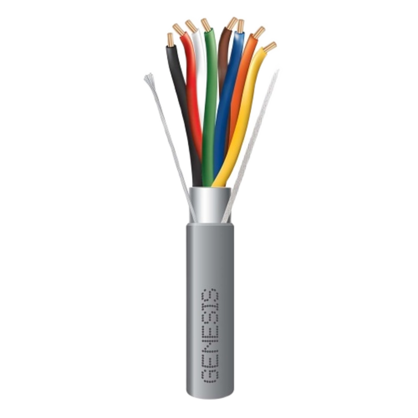 Bobina de 305 Metros (1000 Pies) / Cable de Cobre / 8 x 22 AWG / Riser / Tipo CMR-CL3R / Blindado / Gris / Para Aplicaciones de Control de Acceso / Alarmas de Intrusi�n / Automatizaci�n / Interfonos y TV Porteros
