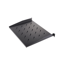 Charola para Soportar Equipos en Rack de 19" / Profundidad de 35 CM / Color Negro / 1 U Rack