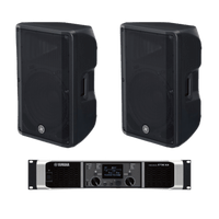 Kit Refuerzo Sonoro | Incluye 2 Bocinas CBR15 y 1 Amplificador PX8 | Ideal para Audio en Vivo y en Primer Plano