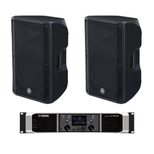 Kit Refuerzo Sonoro | Incluye 2 Bocinas CBR15 y 1 Amplificador PX8 | Ideal para Audio en Vivo y en Primer Plano