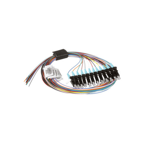 Kit de 12 Pigtails con Conector LC, Multimodo 50/125 OM3, 900um, de 1 Metro (3.28 Pies)