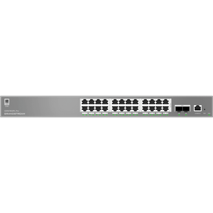 Switch de Red Empresarial L2++ / Serie GWN7800 Pro / 24 Puertos Gigabit PoE 250W / 2 Puertos SFP+ / Gestión Cloud GDMS / VLAN 4K / QoS Avanzado / Seguridad Integral