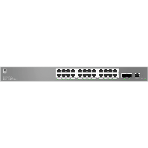 Switch de Red Empresarial L2++ / Serie GWN7800 Pro / 24 Puertos Gigabit PoE 250W / 2 Puertos SFP+ / Gestión Cloud GDMS / VLAN 4K / QoS Avanzado / Seguridad Integral