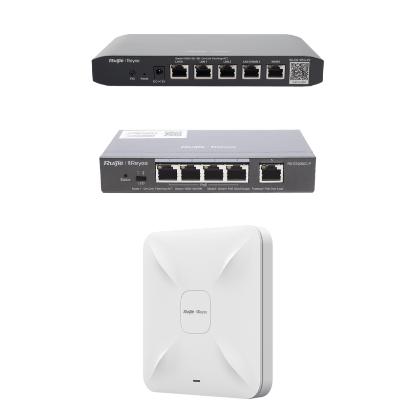 Equipos Ruijie DEMO Ideal para Probar Integraciones de Redes y WiFi 5 con CCTV